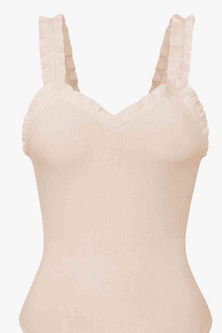 Stilla | Ruffle Trim Ærmeløs Bodysuit