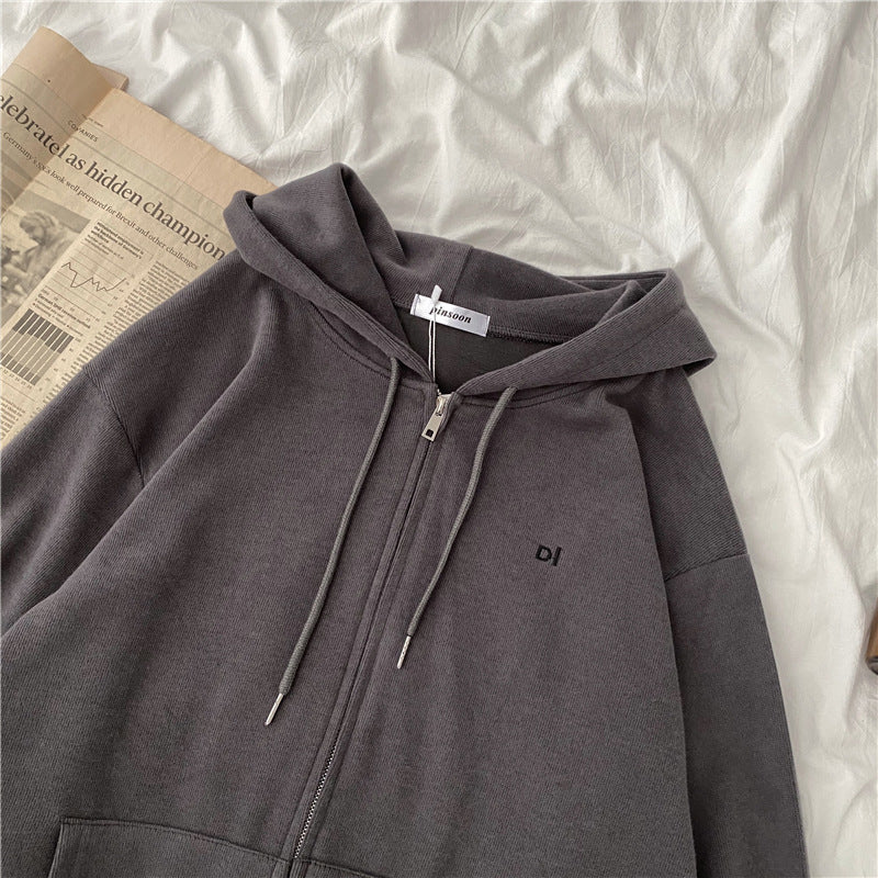 Dame casual hoodie med fuld lynlås og praktiske sidelommer Skovae