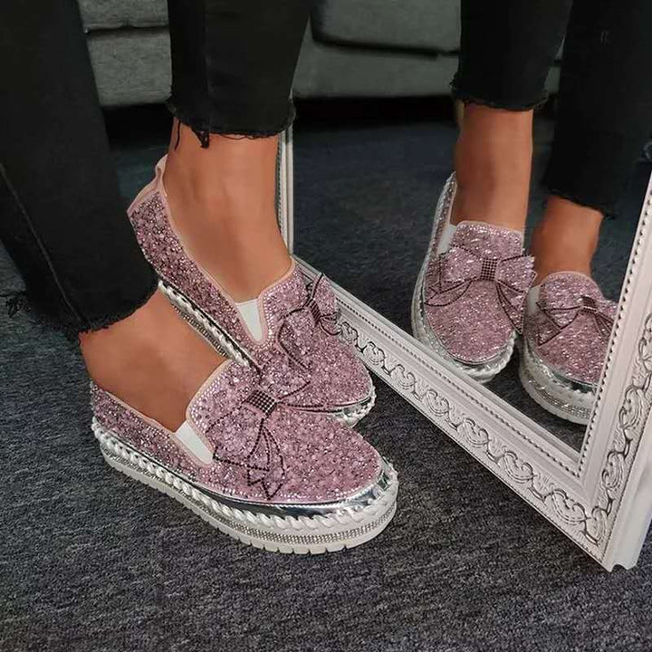 Dame Glitrende Slip-On Ballerinas Stilla