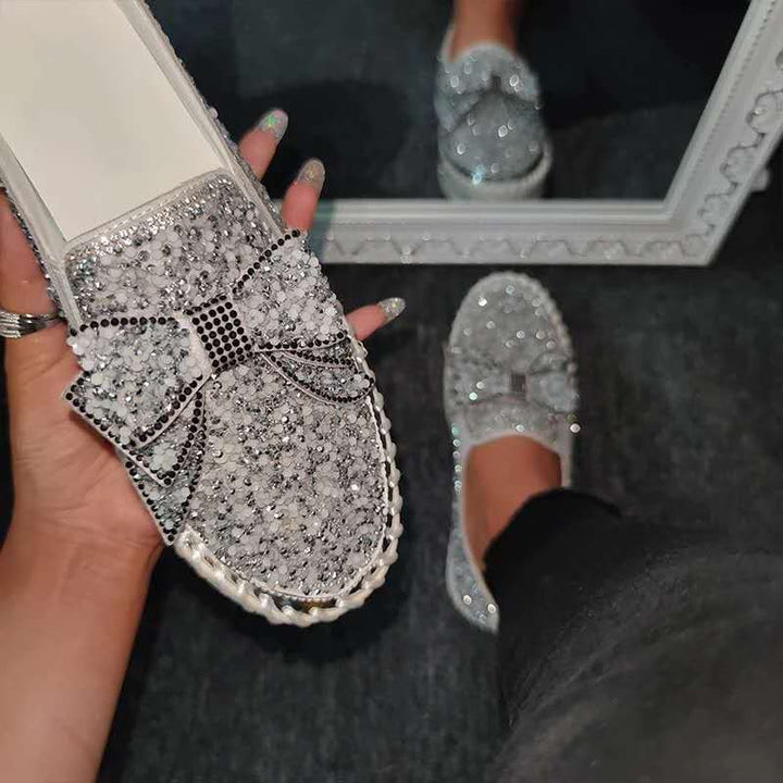 Dame Glitrende Slip-On Ballerinas Stilla