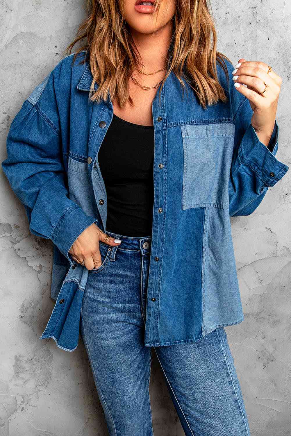 Stilla | Block Snap Denim Jakke