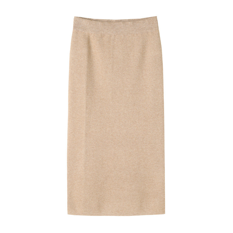 Damer Elegant og figursyet Strik Midi Nederdel Stilla