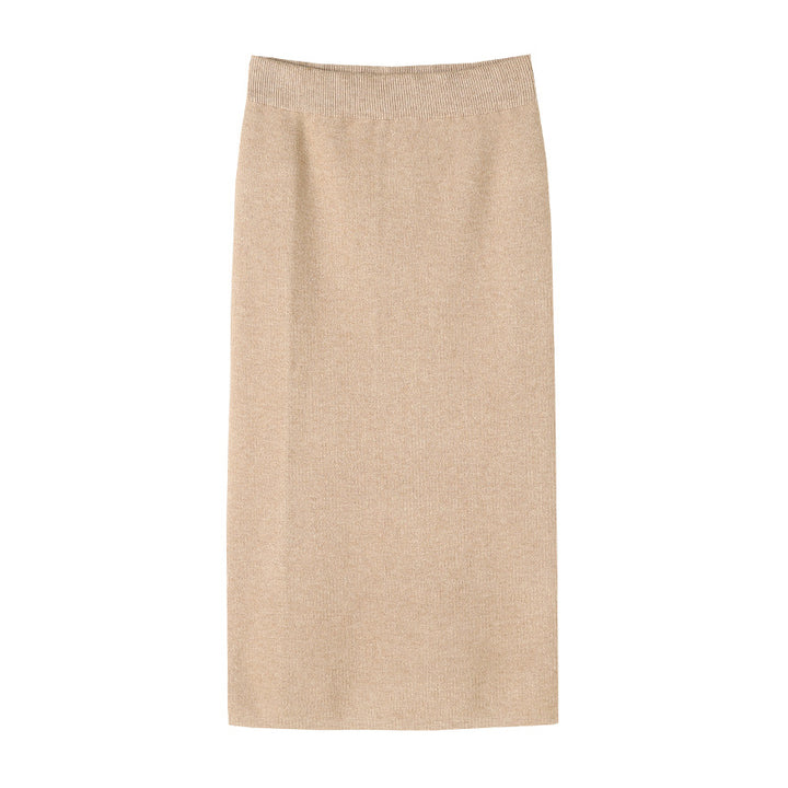 Damer Elegant og figursyet Strik Midi Nederdel Stilla