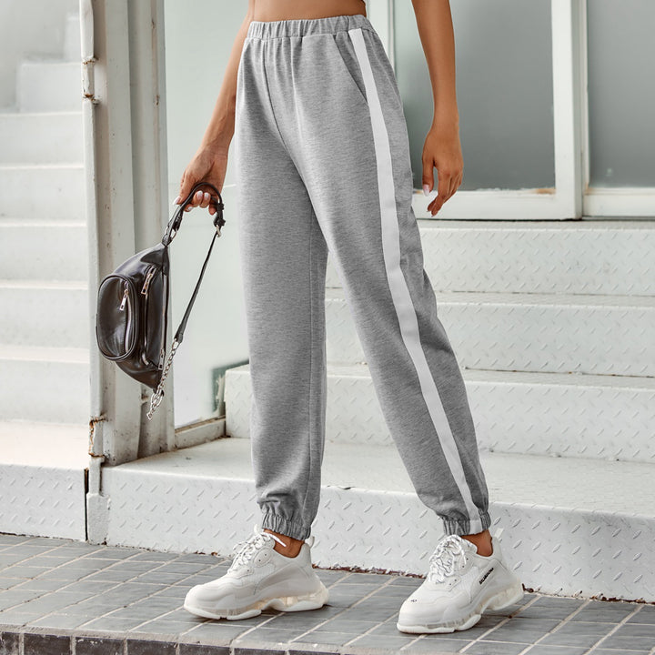 Kvinders komfortable sweatpants med sidelæg og elastisk talje Stilla