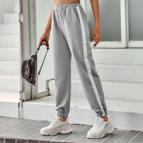 Kvinders komfortable sweatpants med sidelæg og elastisk talje Stilla