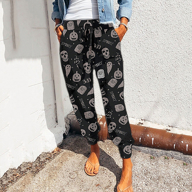 Dame Relaxed Fit Tiertryk Joggingbukser Stilla