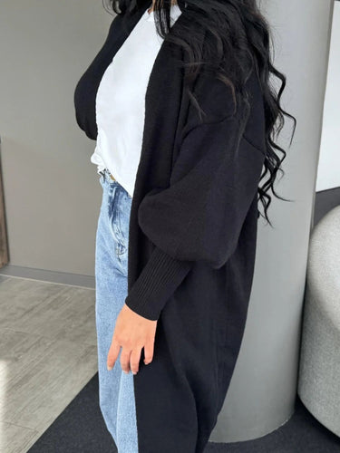 Stilla | Åben Front Nedsænket Skulder Cardigan