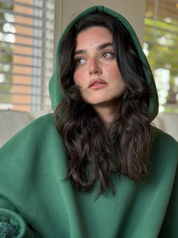 Stilla | Oversized Hoodie-Tæppe - Afslapnings-Hættepullover til Velvære og Relaxation