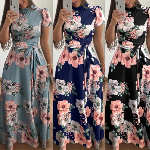 Dame Floral Tryk Maxikjole Stilla