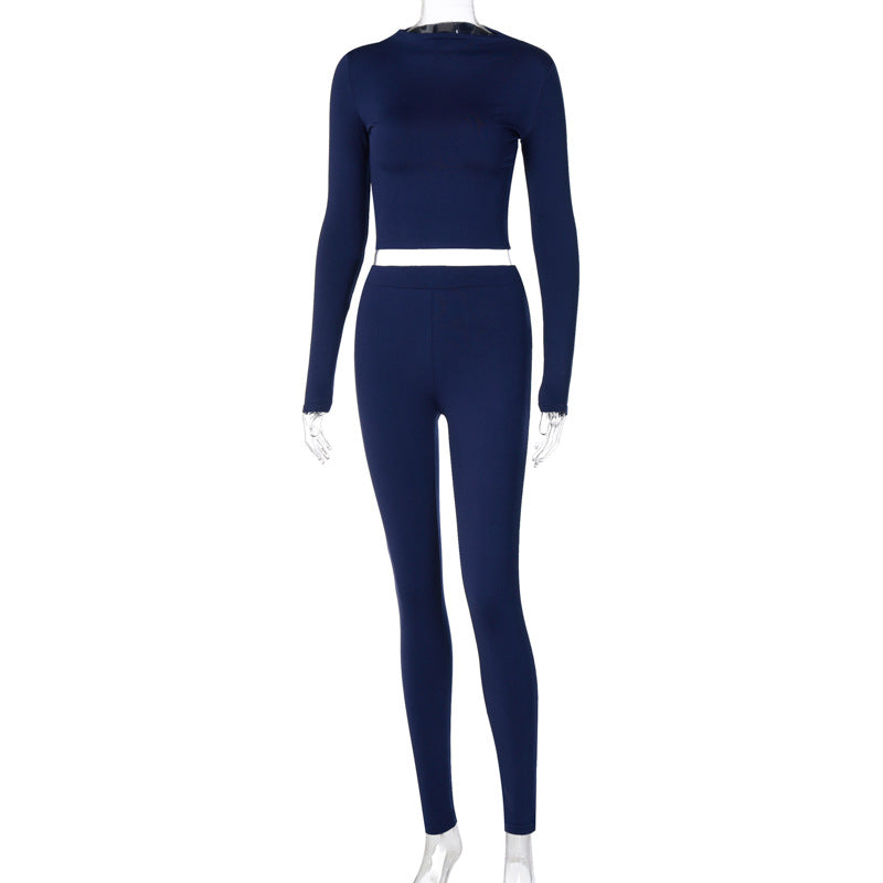 Dame Sporty Langærmet Sæt med figurvenligt Design og behagelig Snit Stilla