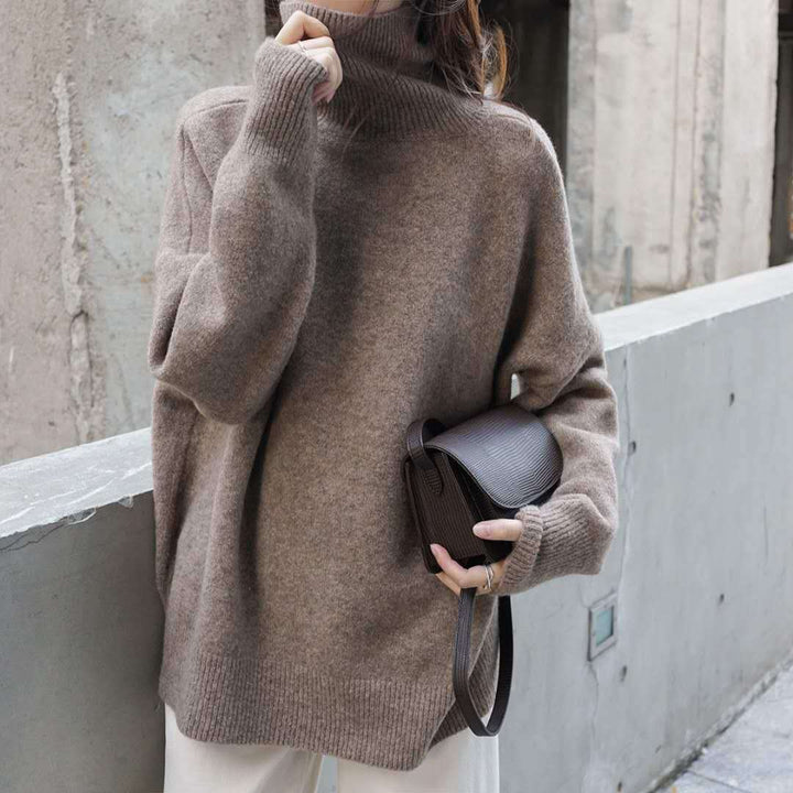 Dame blød rullekravepullover Stilla