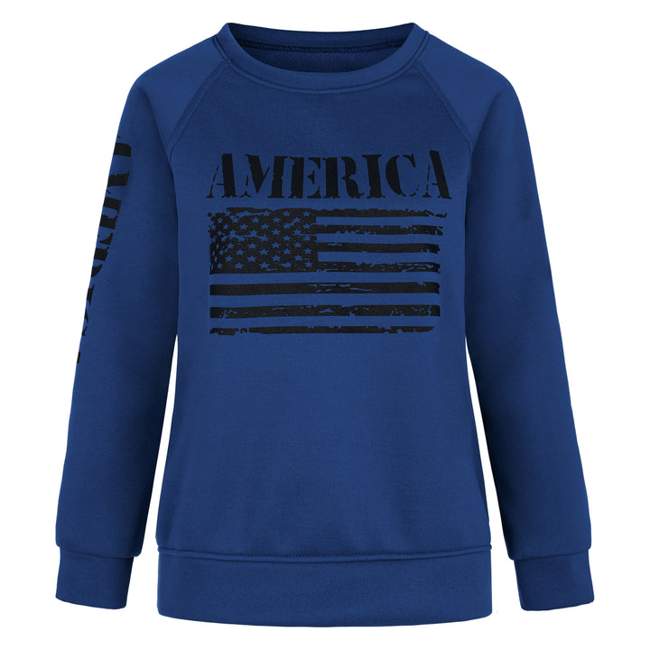 Damer sweatshirt med afslappet amerikansk flag print Stilla