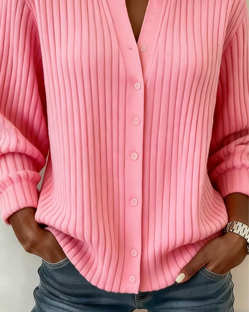 Stilla | Langærmet sweater med rund halsudskæring