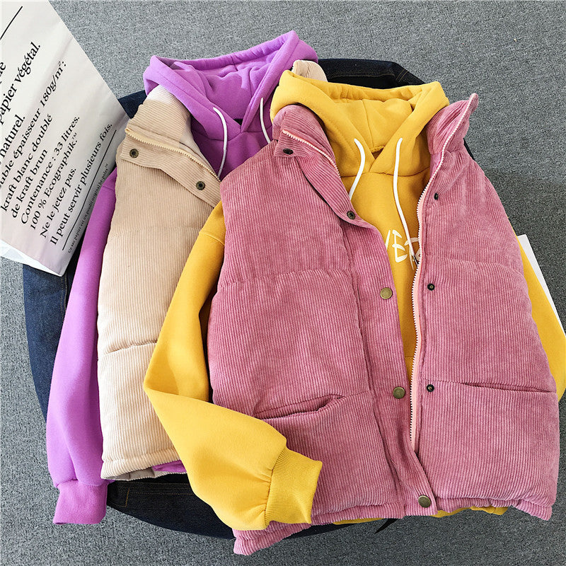 Femme Corduroy Puffer Vest Stilla