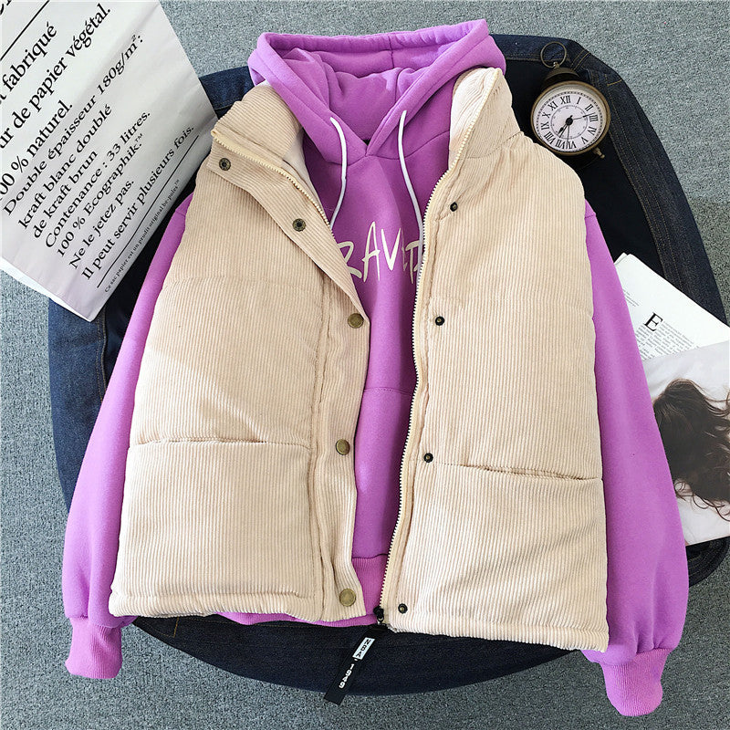 Femme Corduroy Puffer Vest Stilla