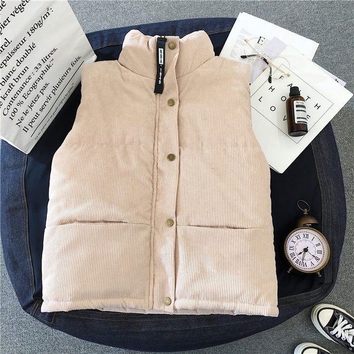 Femme Corduroy Puffer Vest Stilla