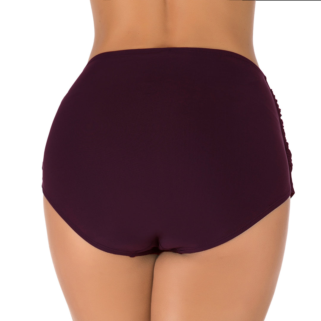 Dame Ruffle Shorts Badedragt med figurskabende design og høj talje Stilla