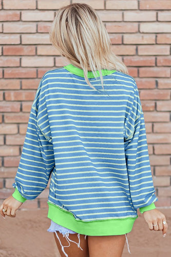 Stilla | Sweatjakke med asymmetrisk stribe og kontrasterende kant