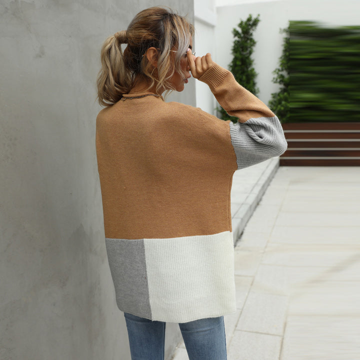 Damer casual sweater med fashionable farveblok elementer Stilla