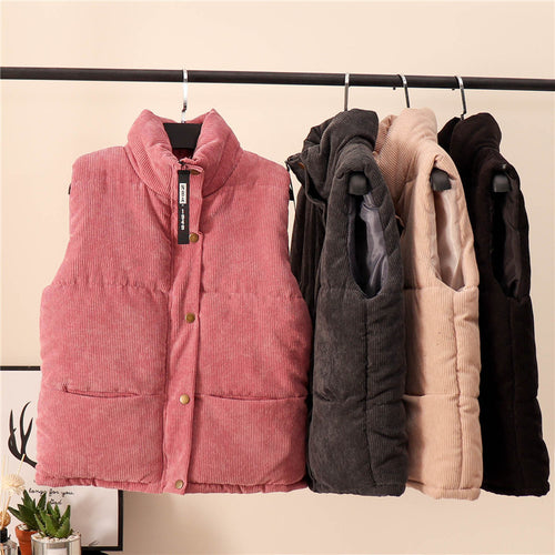 Femme Cordura Puffer Vest med høj krave Stilla