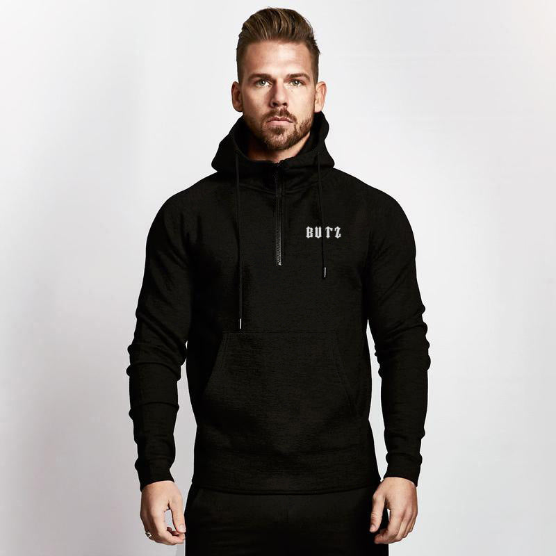 Herrer Sporty Hættetrøje med Zip og Kængurutaske Stilla