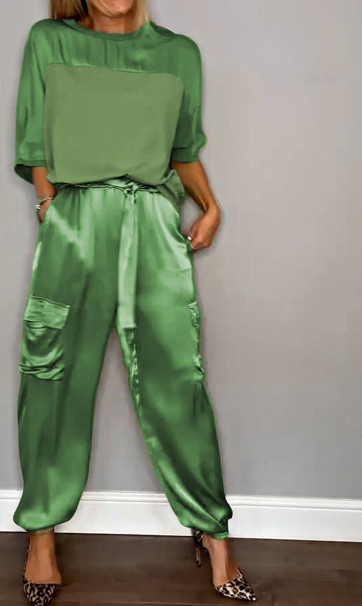 Stilla | Satin Casual To-stykke sæt