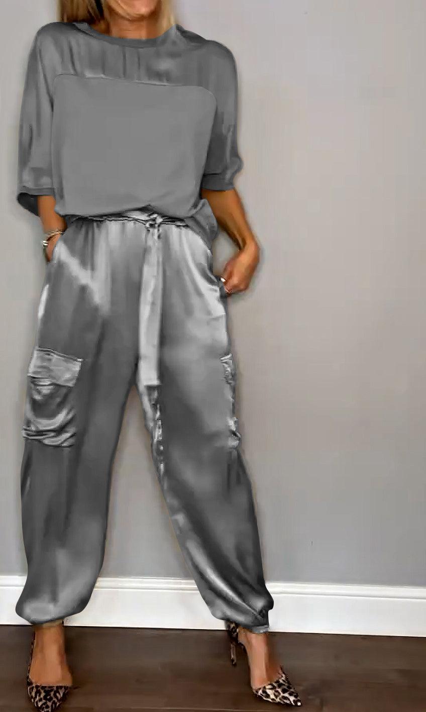 Stilla | Satin Casual To-stykke sæt