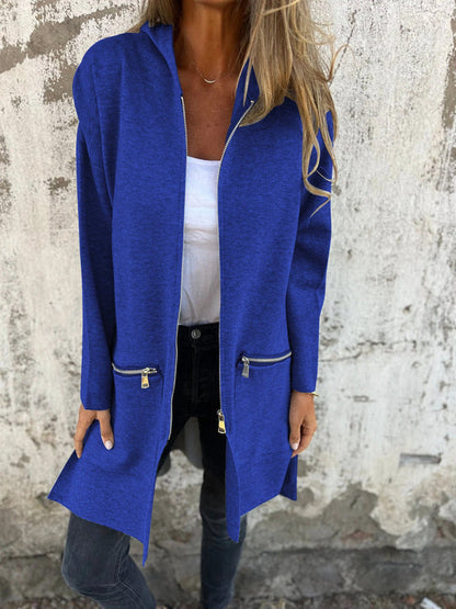 Stilla | Lang Cardigan med Minimalistisk Prægning