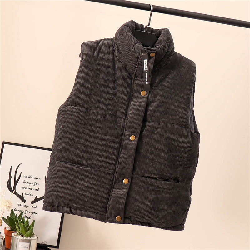 Femme Cordura Puffer Vest med høj krave Stilla