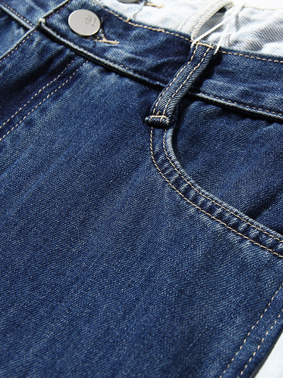Stilla | Knap-åbning Slids Frayed Hem Jeans