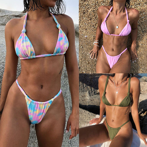 Dame Kvalitets Triangel-Bikini Stilla