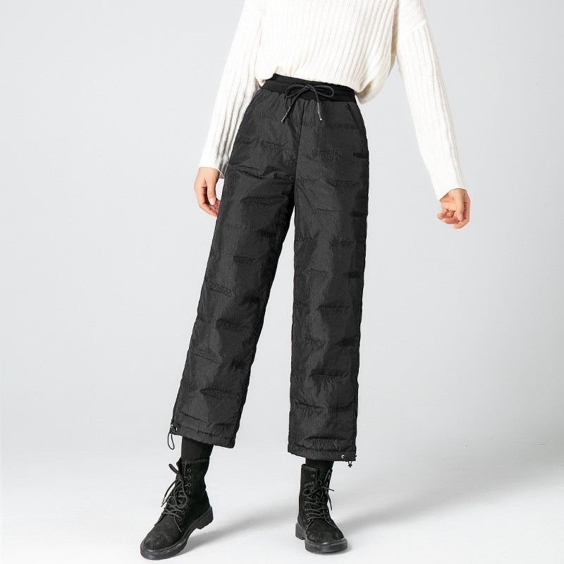 Dame Sporty Bred Funktionsbukser med elastisk talje og lynlåse Stilla