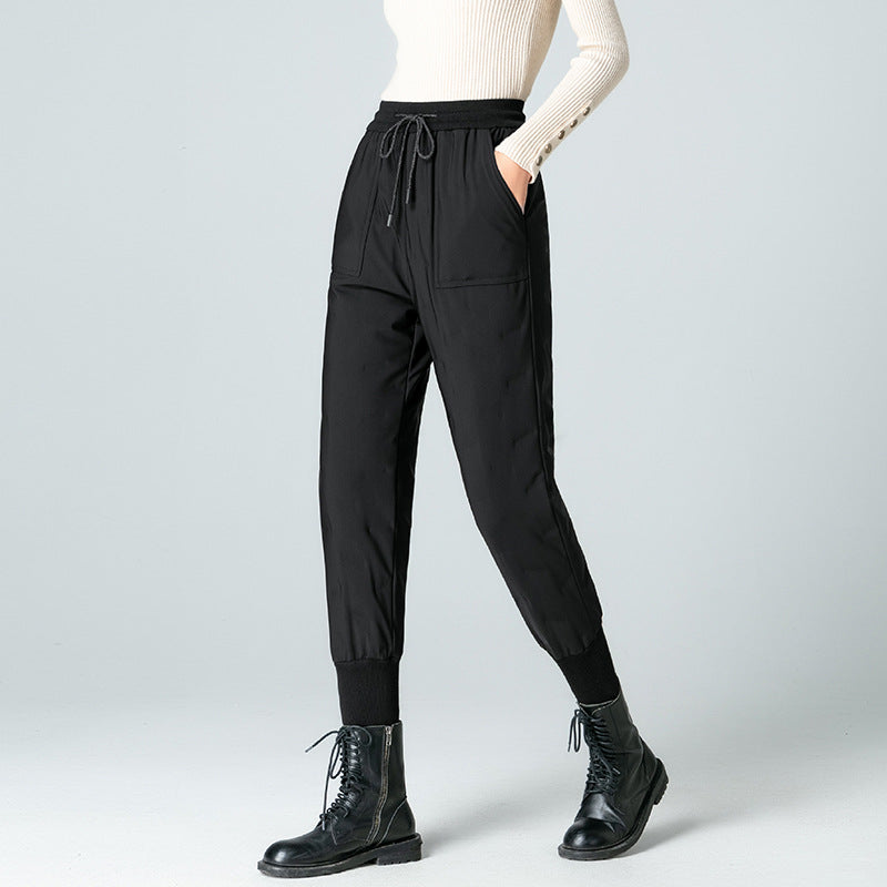 Dame sporty funktionsbukser med elastisk talje og moderne sidelommer Stilla
