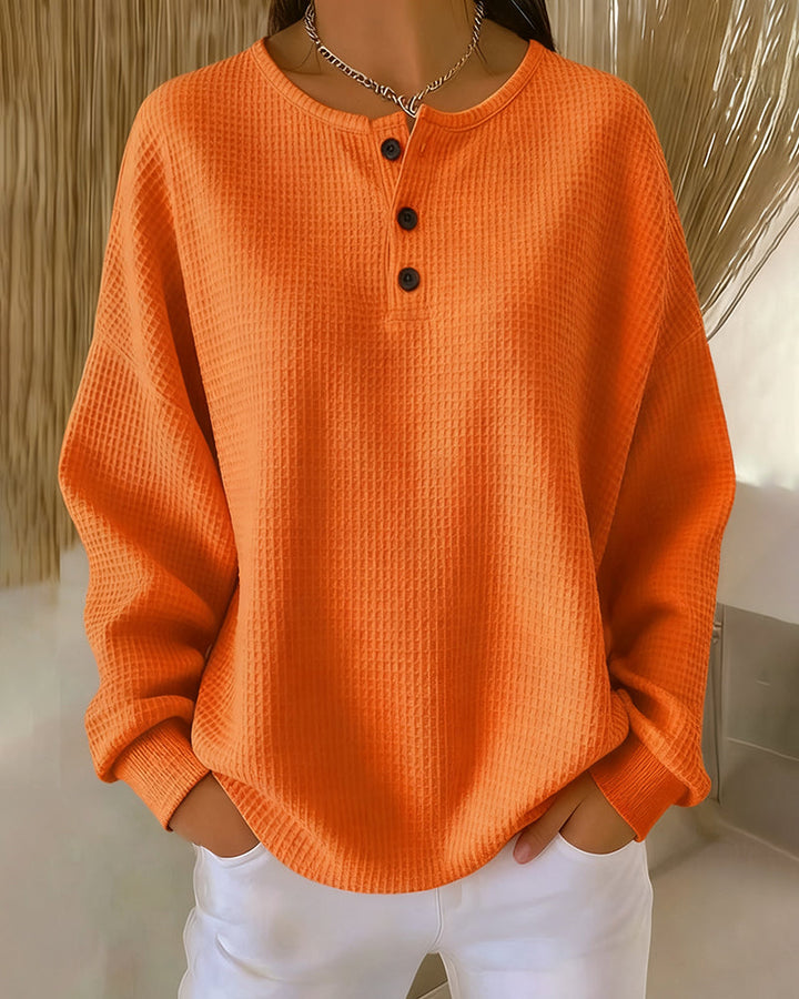 Stilla | Lækker Langærmet Sweatshirt I Ensfarvet