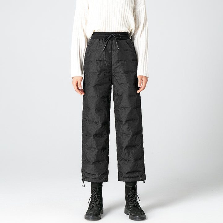 Dame Sporty Bred Funktionsbukser med elastisk talje og lynlåse Stilla