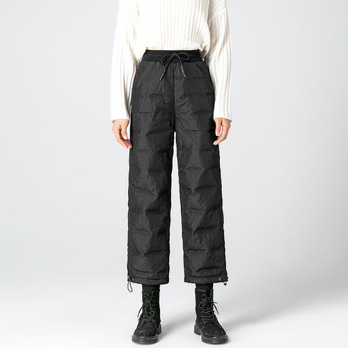 Dame Sporty Bred Funktionsbukser med elastisk talje og lynlåse Stilla