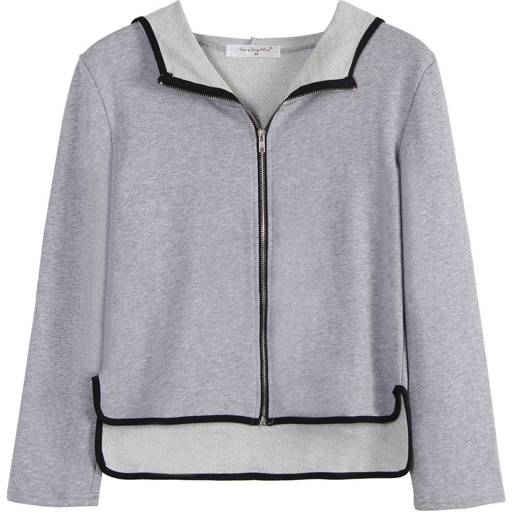 Kvinder sporty sweatshirt jakke med praktisk lynlås Stilla