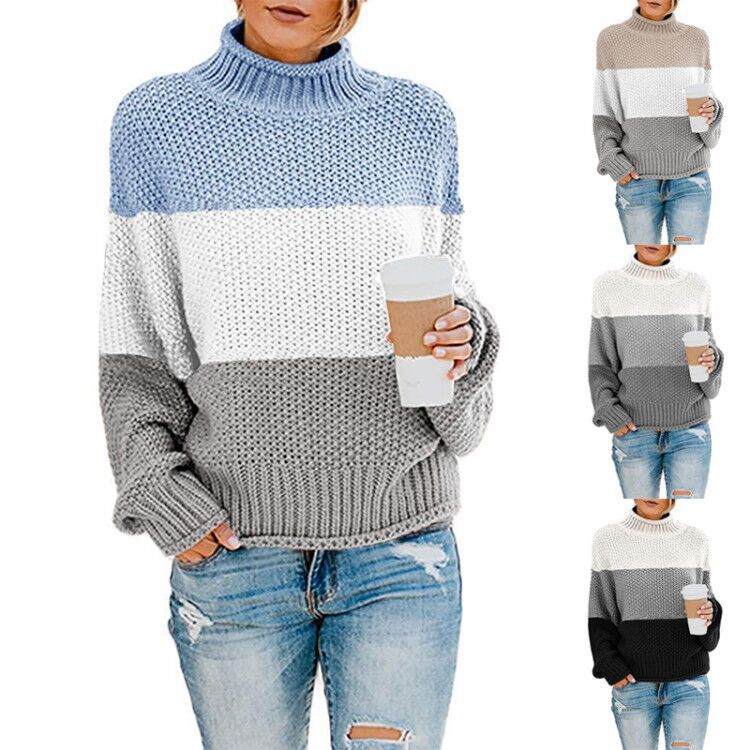 Dame hyggelig rullekrave sweater lavet af struktureret uld Stilla
