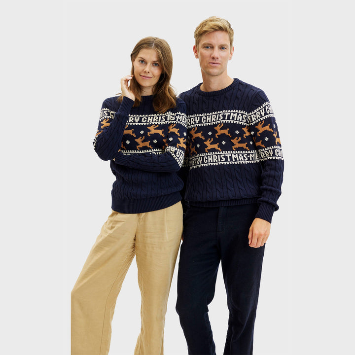 Stilla | Den elegante julesweater blå damer