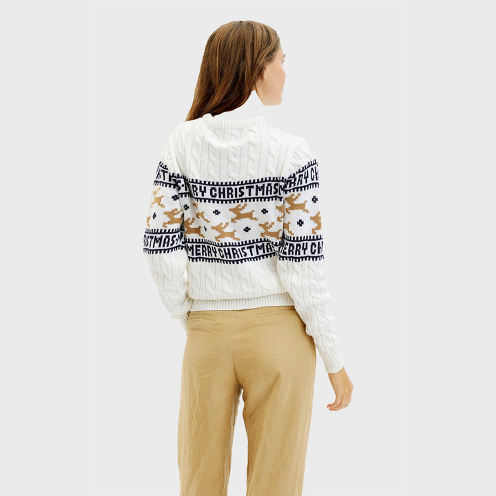 Stilla | Den elegante julesweater Hvid Kvinder