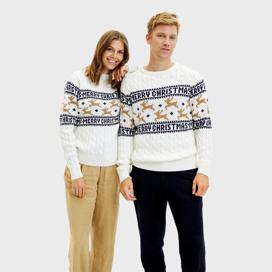 Stilla | Den elegante julesweater Hvid Kvinder