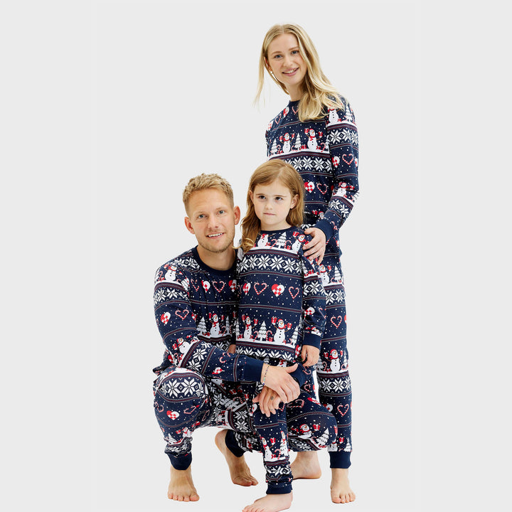 Stilla | Julehjerte Jule-Pyjamas Navy Damer