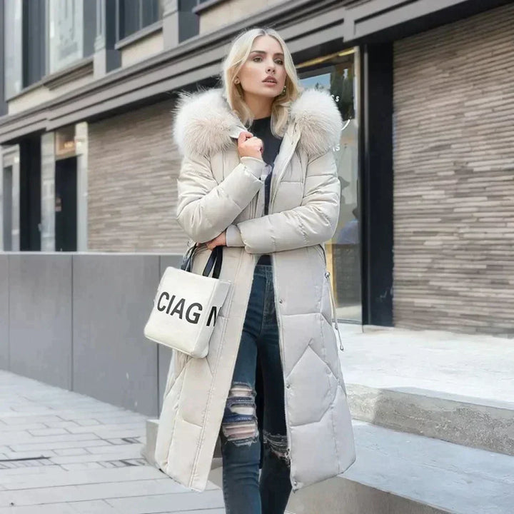 Stilla | Pels Trenchcoat Hvid Smart og Varm