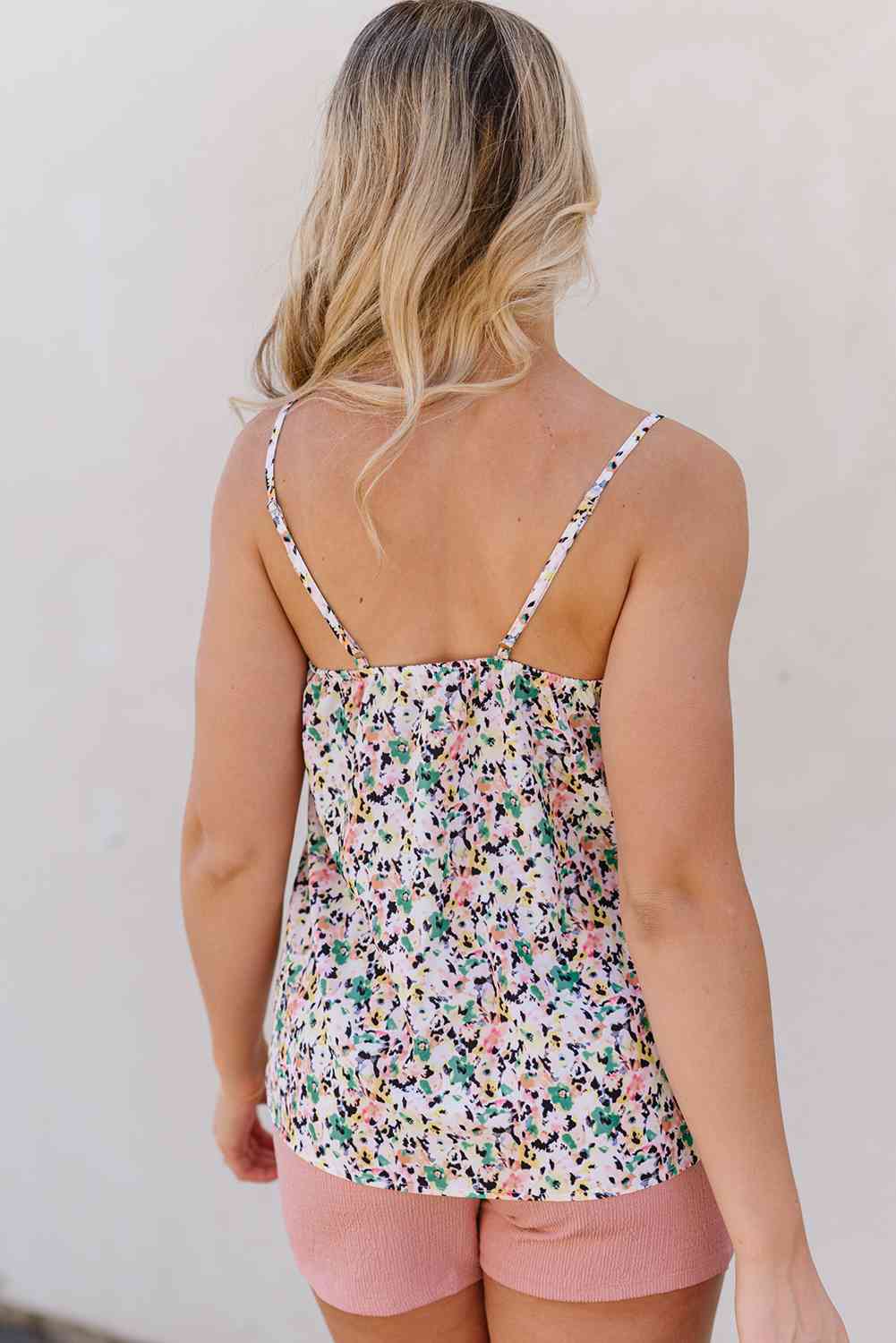 Stilla | Print V-hals Spaghetti Strop Tanktop