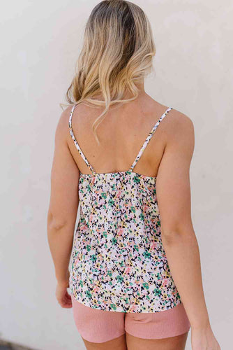 Stilla | Print V-hals Spaghetti Strop Tanktop