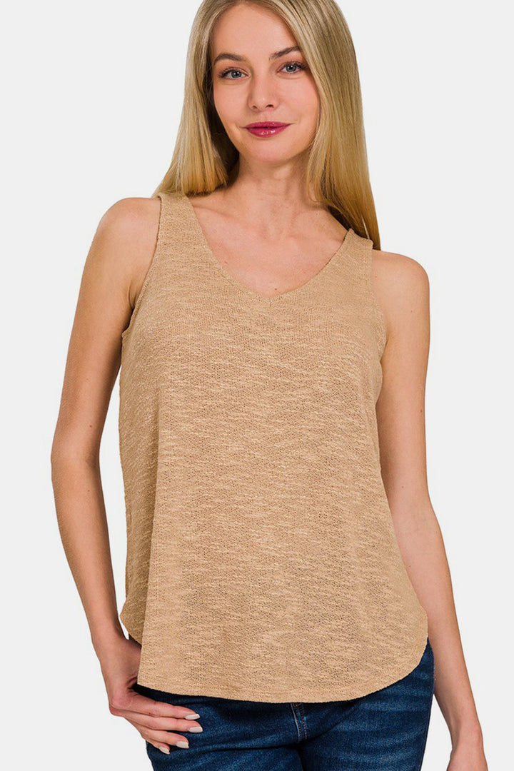 Stilla | V-hals buet kant tank