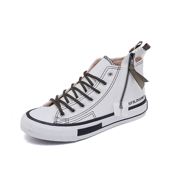 Dame Høje Sneakers med moderigtig Lynlås og åndbar Struktur Stilla