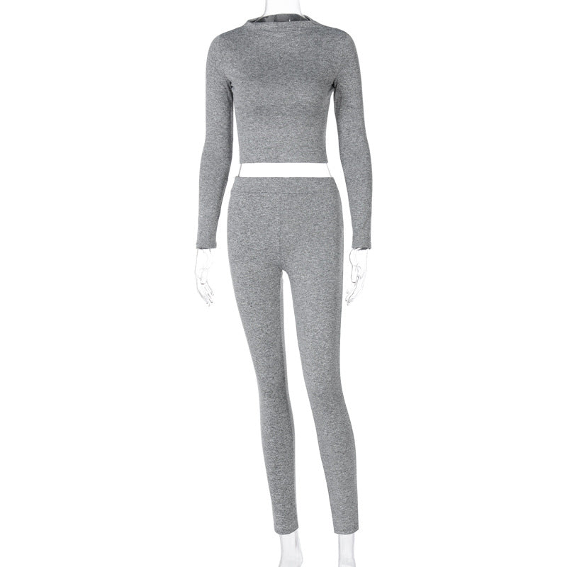 Dame Sporty Langærmet Sæt med figurvenligt Design og behagelig Snit Stilla
