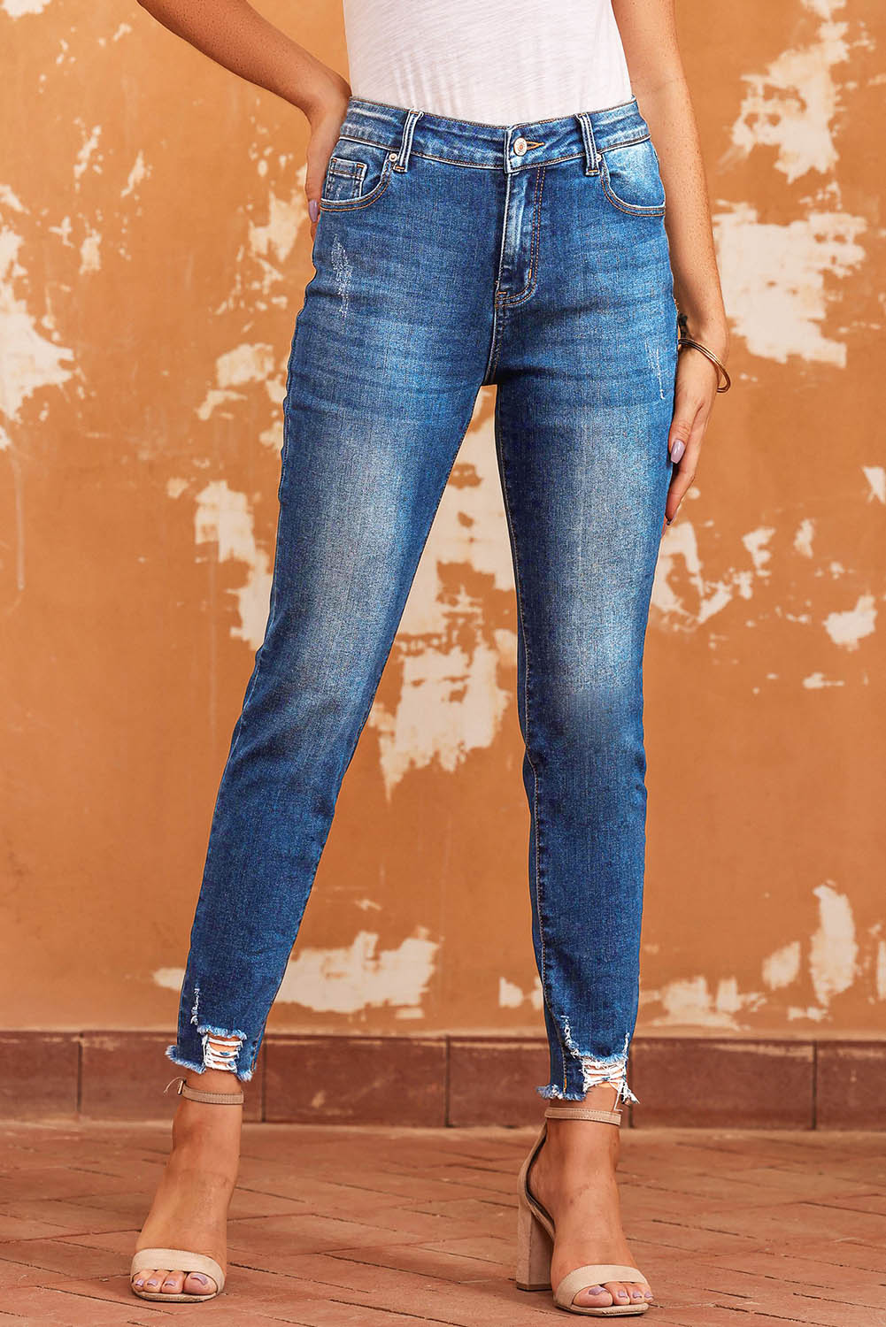 Stilla | Hem Skinny Jeans med Lommer