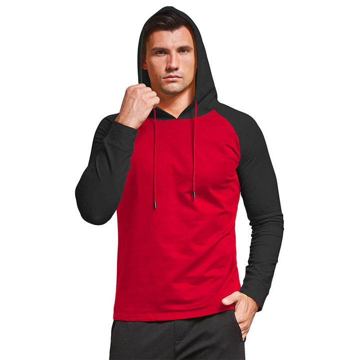 Herre hoodie med kontrastfarvede ærmer og afslappet snit Stilla